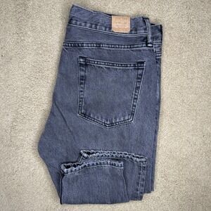 J. Crew 484 Jeans Men's 32/34 (34.5/34) Black Faded Wash Slim Fit Denim Pants